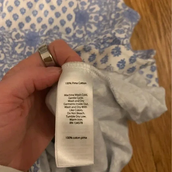 Vineyard Vines Girls Blue White Shift Dress Pima Cotton Preppy Size Small - Picture 6 of 9